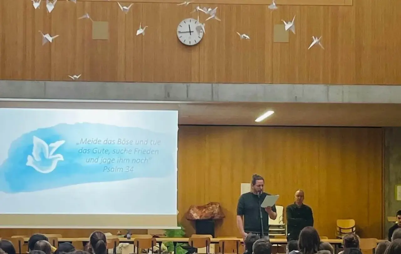 Der Nahost-Konflikt war Thema der Schulversammlung im Herbst 2023 am Evangelischen Blaulach-Gymnasium in Kusterdingen.