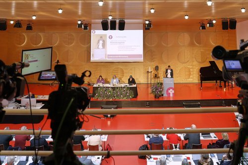 Herbsttagung der württembergischen evangelischen Landessynode im Hospitalhof.