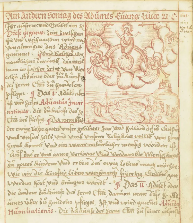 Handschriftliche Predigtsammlung aus der
Zeit vor dem 30jährigen Krieg.