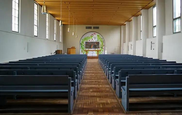 Der Kirchensaal der Stuttgarter Brenzkirche 2019