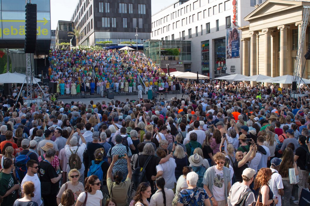 Treppenkonzert auf der Musikmeile Stuttgart