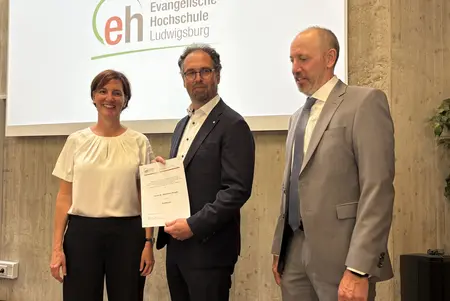 V.l.n.r. Prof. Dr. Andrea Dietzsch, Prof. Dr. Kornelius Knapp, Prof. Dr. Rolf Ahlrichs