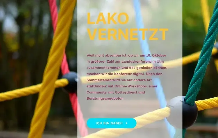 Da eine große Konferenz am 18. Oktober wegen Corona zu unsicher schien, finde der Landeskongress Kirche für Kinder seit September digital statt. Eine Teilnahme ist noch möglich.