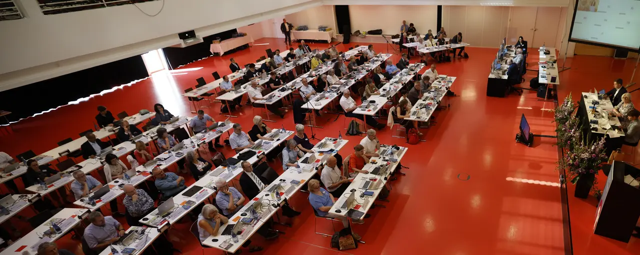 Sommertagung der württembergischen evangelischen Landessynode im Hospitalhof.