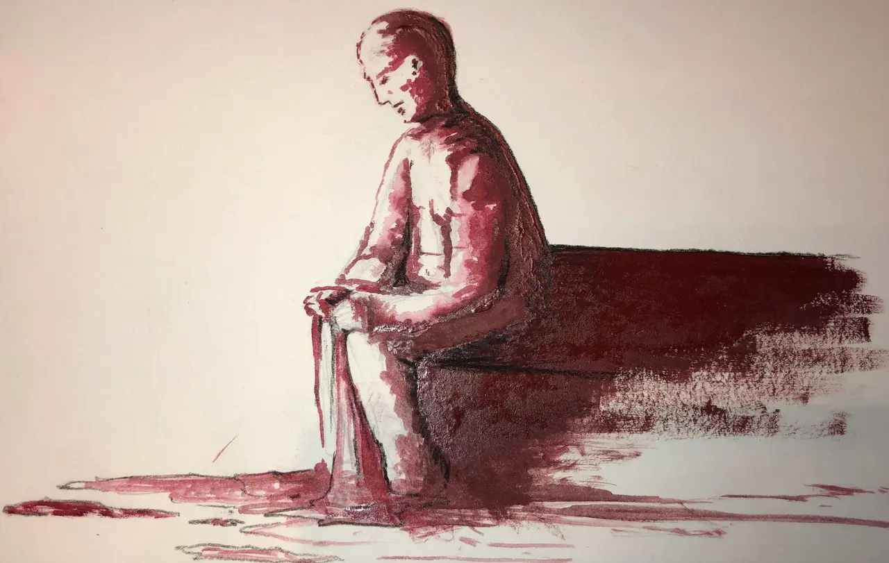 König David, gezeichnet von Vikarin Charlotte Horn.