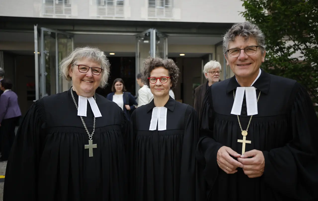 Einführung der Beauftragten der Evangelischen Landeskirchen in Baden-Württemberg bei Landtag und Landesregierung, Kirchenrätin Arngard Uta Engelmann, und zur Verabschiedung des bisherigen Beauftragten, Kirchenrat Volker Steinbrecher