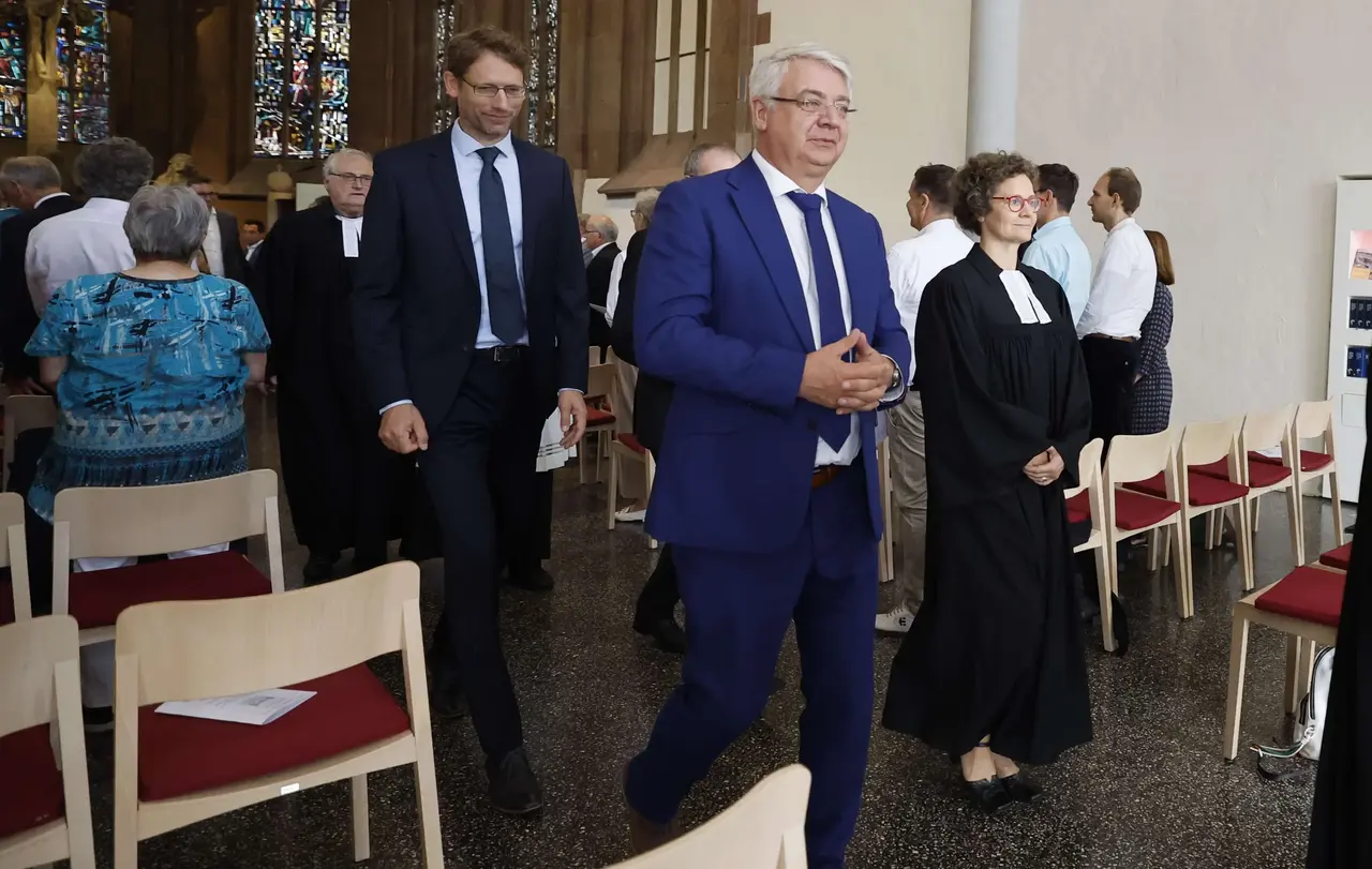 Einführung der Beauftragten der Evangelischen Landeskirchen in Baden-Württemberg bei Landtag und Landesregierung, Kirchenrätin Arngard Uta Engelmann, und zur Verabschiedung des bisherigen Beauftragten, Kirchenrat Volker Steinbrecher