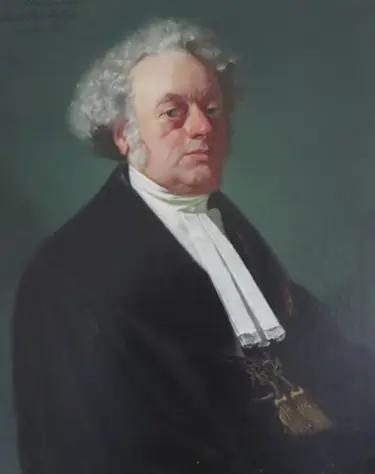 Emil Kornbeck: Porträt des Ferdinand Christian Baur, 1856, Öl auf Leinwand, 74,8 x 60,7 cm, Museum der Universität Tübingen MUT,
Sammlung Akademischer Porträts, Inv.-Nr. MUT-Pg-97-012.