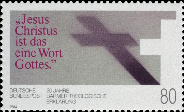 Die Deutsche Bundespost erinnerte 1984 mit einer Sonderbriefmarke an „50 Jahre Barmer Theologische Erklärung“