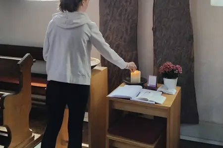 In der Kirche in Bad Boll.