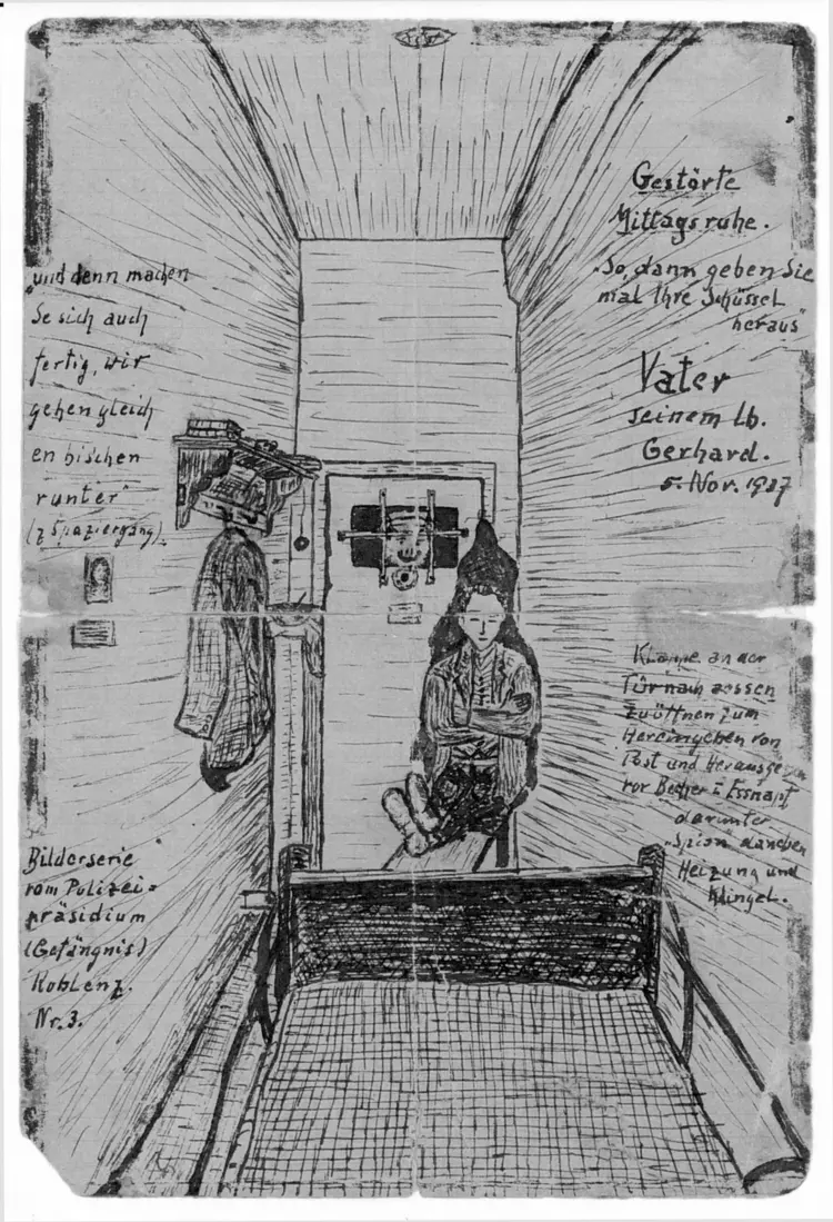 Eine Zeichnung, die Paul Schneider im Gefängnis für seinen Sohn Gerhard angefertigt hat.