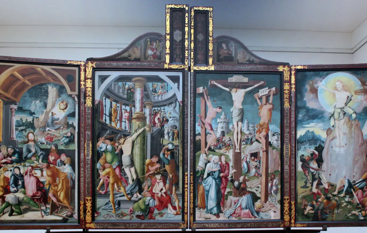 Der Herrenberger Altar in der Ausstellung der Staatsgalerie Stuttgart.