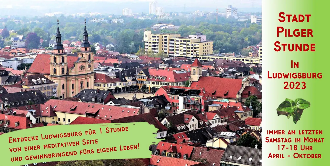 Der Flyer zur Stadtpilgerstunde in Ludwigsburg.