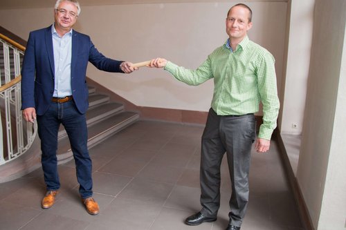 Philipp Geißler (rechts) übernimmt den Stab von seinem Vorgänger Volker Steinbrecher.