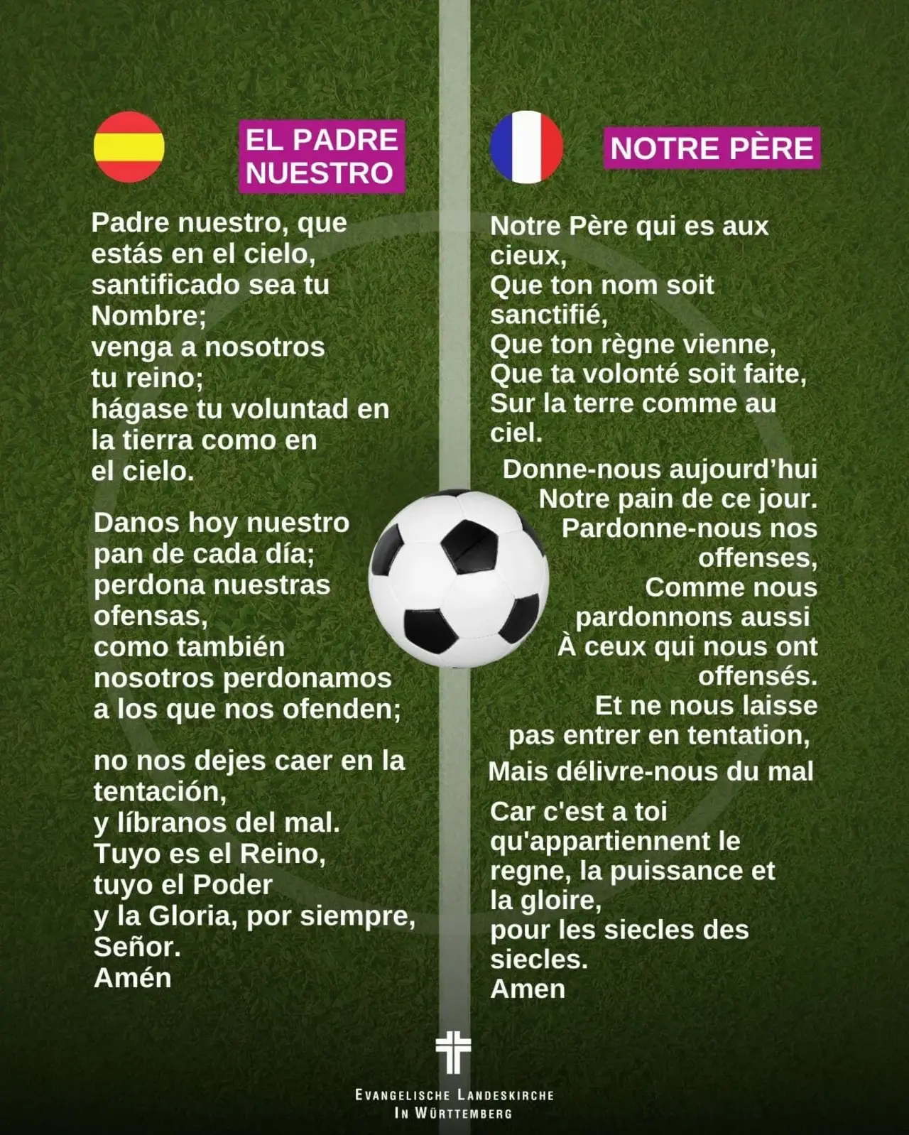 Vaterunser Spanisch und Französisch