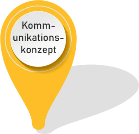 Illustration durch einen Marker mit Beschriftung