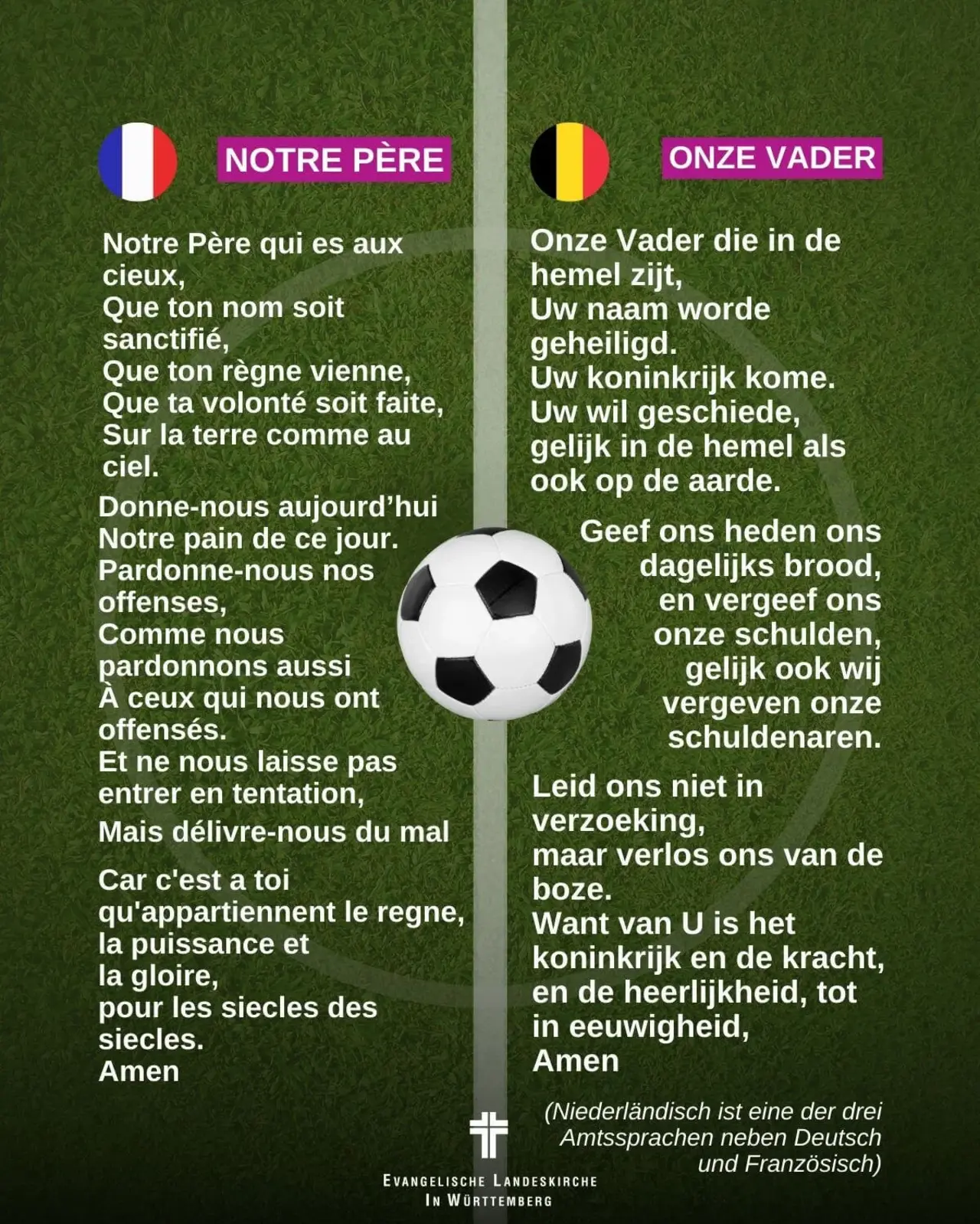 Vaterunser Rumänisch und Niederländisch