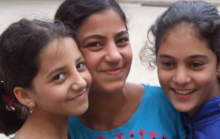 Mädchen in der Schneller-Schule