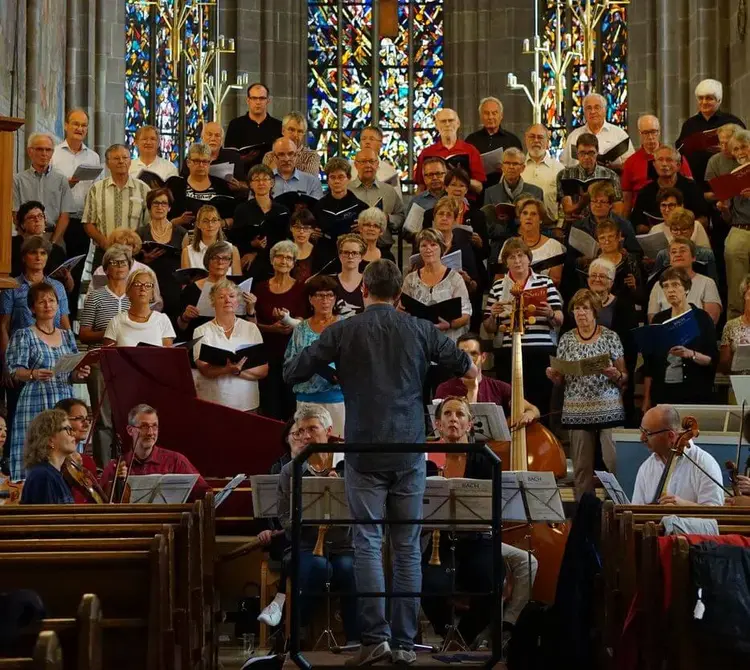 Proben für eine Bachkantate in der Stadtkirche Bad Cannstatt