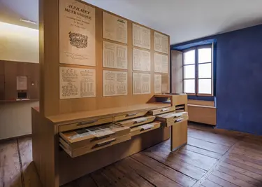 “Methodisches Alphabet”: Leselernmethode für die französische Sprache von J.G. Stouber; das erste wirkliche Bildungssystem im Steintal. Oberlin bezeichnete ihn als seinen "hervorragenden Vorgänger”.