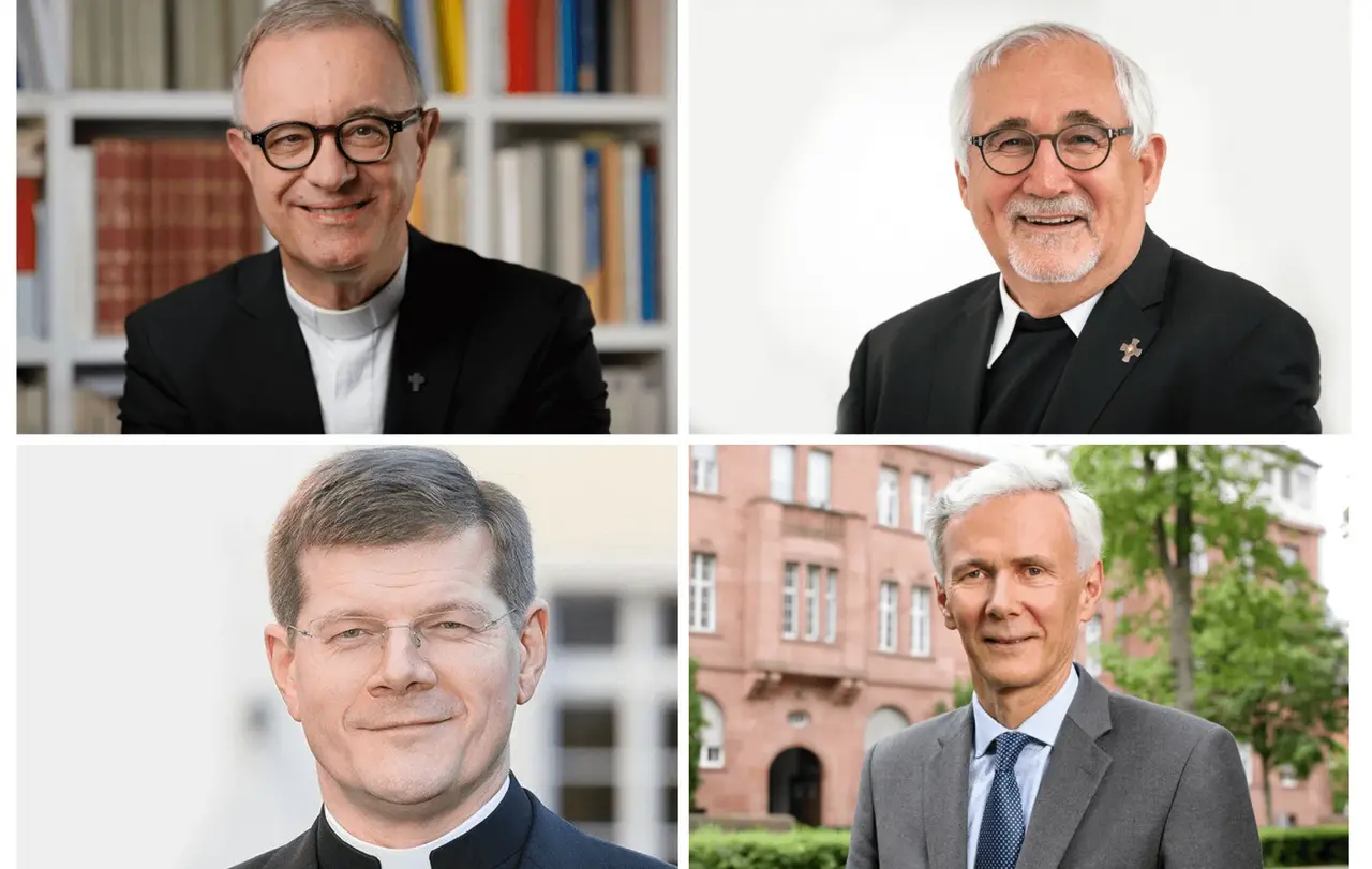 Die vier Bischöfe in Baden-Württemberg: Dr. h . c. Frank Otfried July, Dr. Gebhard Fürst, Stephan Burger, Prof. Dr. Jochen Cornelius Bundschuh
