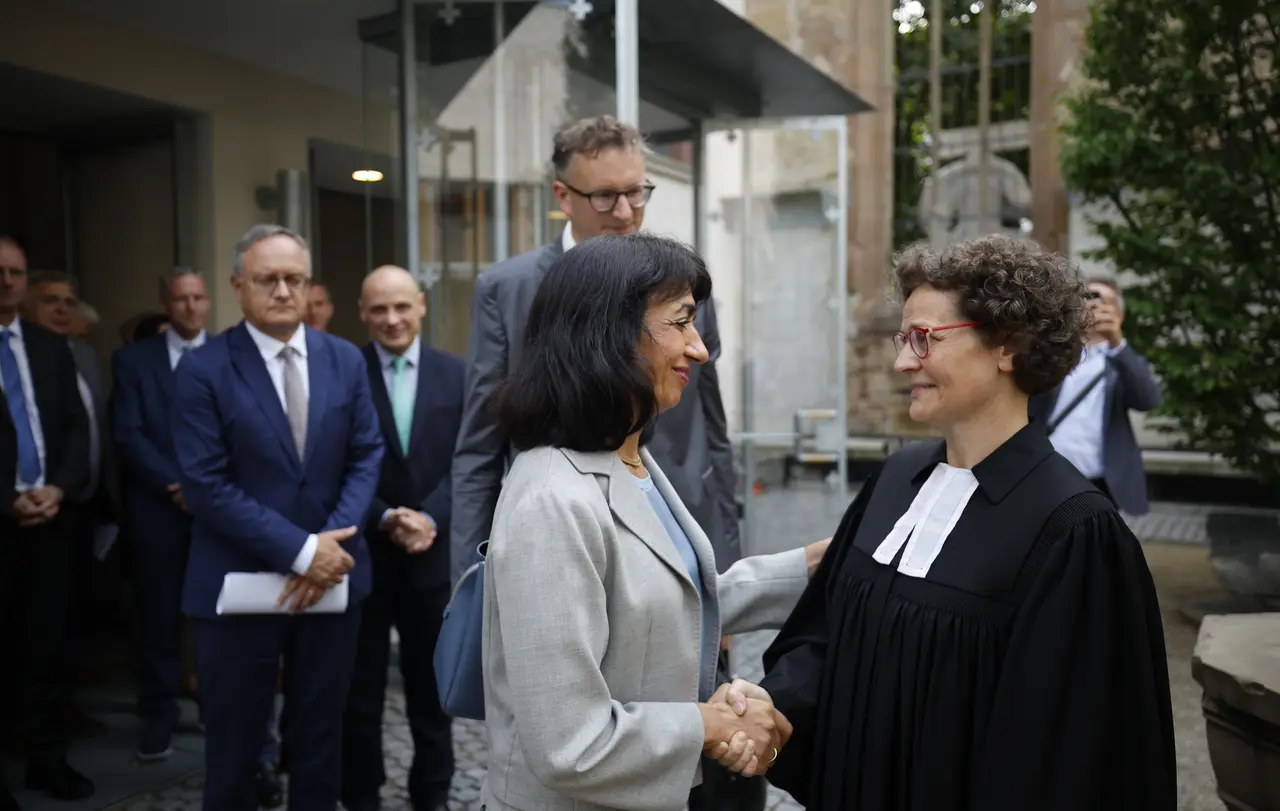 Einführung der Beauftragten der Evangelischen Landeskirchen in Baden-Württemberg bei Landtag und Landesregierung, Kirchenrätin Arngard Uta Engelmann, und zur Verabschiedung des bisherigen Beauftragten, Kirchenrat Volker Steinbrecher