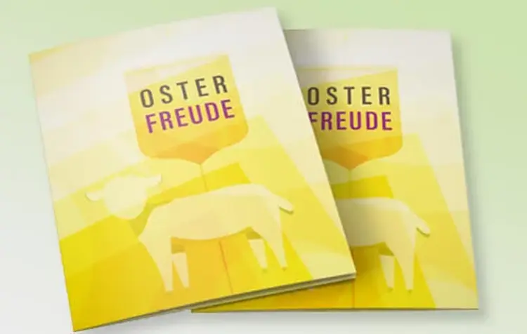 Mit den Karten kann die Osterfreude auch weitergegeben werden.