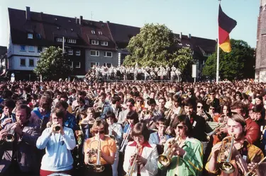 Schlussfeier des Landesposaunentags 1974 in Ulm