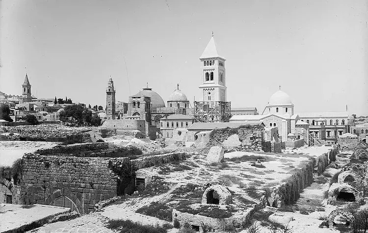 Ein zeitgenössisches Foto der Erlöserkirche in Jerusalem