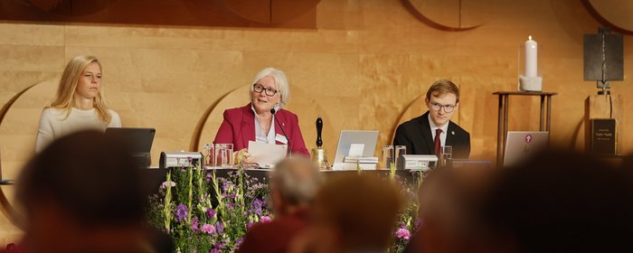 Herbsttagung der württembergischen evangelischen Landessynode im Hospitalhof.